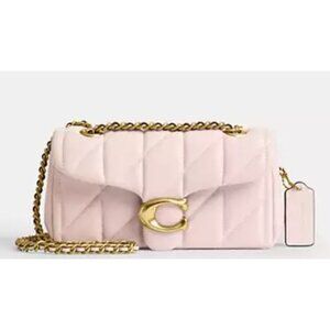NEW!! Coach Pink Tabby 20 Quilted Leather Shoulder Tabby Handbag